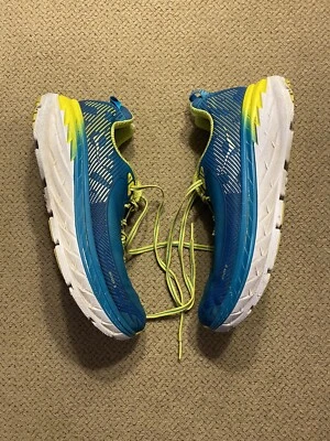 Hoka One One Bondi 5 Running Shoes Blue Yellow Womens Sz 9.5 M - Image 1 of 4