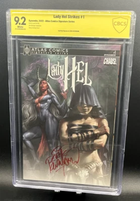 Lady Hel #1 Sign Erik Burnham Atlas Comics Sig Series Dynamite 2022 CBCS 9.2 HTF - Image 1 of 4