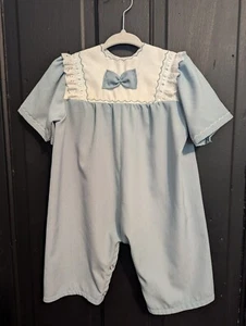 Authentischer Amish Kleinkind Junge Einteiler Handarbeit Amish Country Indiana BLAU - Bild 1 von 2