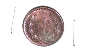 MEXICO 1 CENTAVO 1946 COIN BRONZE BU - Picture 1 of 2