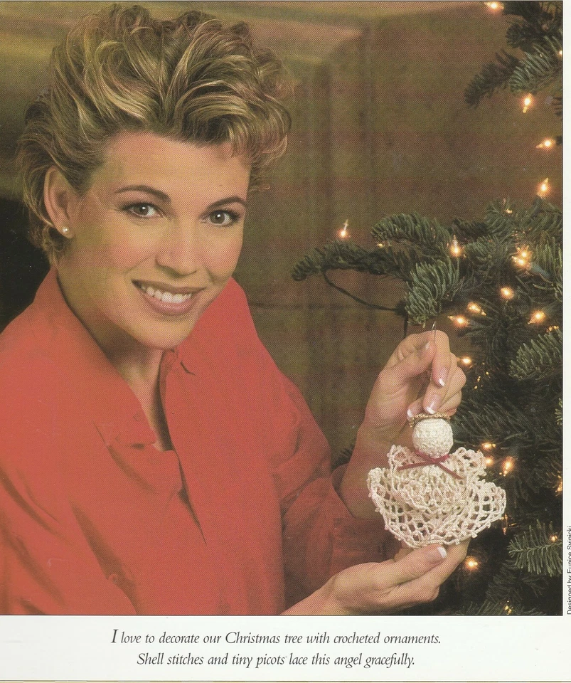 Adorno de Ángel Celeste de Navidad - Hilo de Ganchillo Talla 10 - Patrón de Ganchillo SOLO Foto 1 de 2