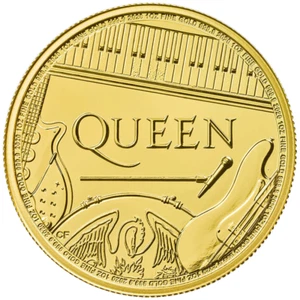Moneda de oro de 1 oz 100£ Reino Unido Music Legends - Queen 2020 BU - Imagen 1 de 2