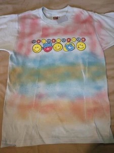 Kids 14 - 16 T-shirt Light Blue with Row of Smiley Print 277544 - Picture 1 of 1