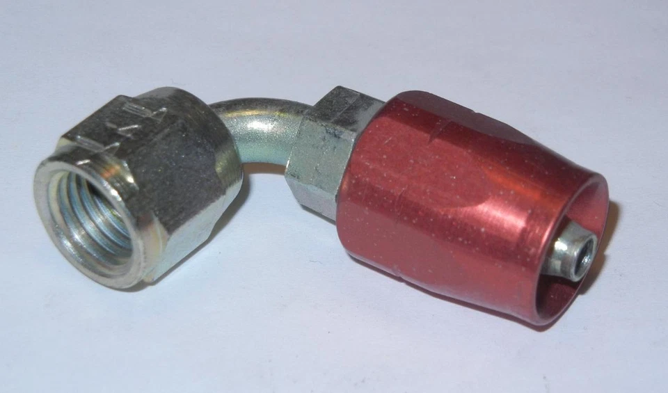 Aeroquip Wiederverwendbar Passform 90 Grad -4 Schlauch -4 An FBM1031 Stahl + Rot - Bild 1 von 1