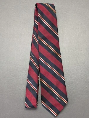 Corbata para hombre Lanvin granate y rayas azules Foto 1 de 4