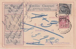 C17462-REGNO,MORCIANO DI ROMAGNA,EMILIO GASPARI STAB. TIPOGRAFICO LEGATORIA,1922 - Imagen 1 de 2