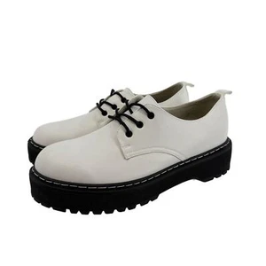 Jellypop Women’s Size 11 White Ominous Oxfords Lace Up Chunky Platform Shoes - Picture 1 of 11