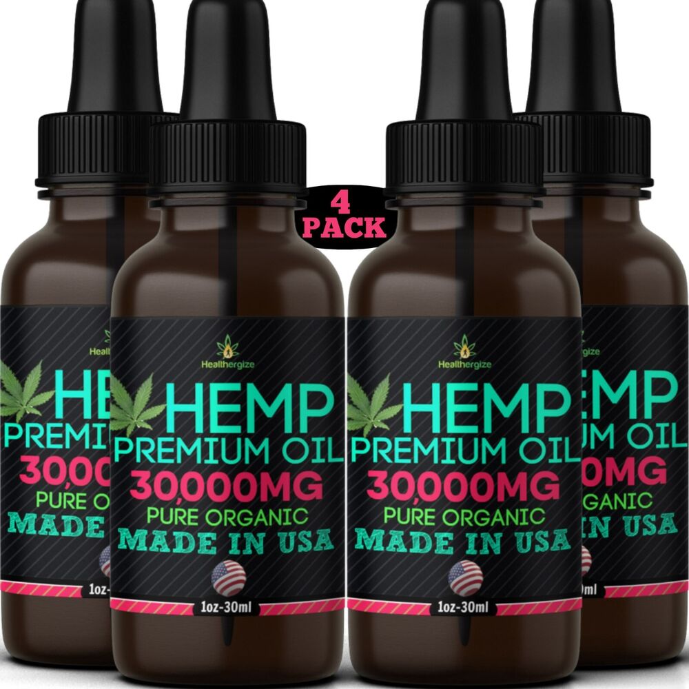 Hemp Oil Premium For Pain Relief, Anxiety, Stress, Calm, Sleep-USA MADE-2Pack
