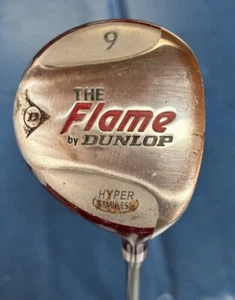 THE FLAME BY DUNLOP # 9 GOLF CLUB HYPER STAINLESS MID FIRM FLEX 100% GRAPHITE - Picture 1 of 7