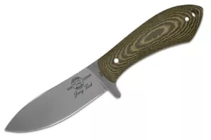White River Sendero Pack Coltello Bush Nero Oliva Grigio Lino Micarta CPM S35VN NUOVO - Foto 1 di 1