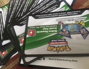 36x Evolving Skies Pokemon Online TCG Code Cards messaged booster box amount - Picture 1 of 1
