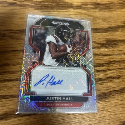 2023 Panini Prizm Draft Draft Picks Justin Hall (AU, RC) 04/25 BALL STATE - Image 1 of 2