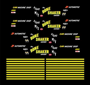 Hot wheels 1/64 Decals '55 Chevy Gasser BONE SHAKER 091 - Picture 1 of 1