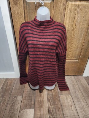 Suéter Express Mujer Grande Acrílico Mohair Mezcla Lana Pullover Marrón Negro Foto 1 de 4