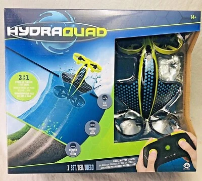 HydraQuad 3-in1 Hybrid Air to Water Stunt Drone Rechargeable Remote Control -NEW - Image 1 of 4