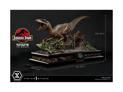 Jurassic Park Legacy Museum Collection Statua 1/6 Velociraptor Attack 38 Cm Prim - Immagine 1 di 4