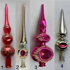 Antique Christmas Mercury Glass Tree Topper 7"- 8" or 16 - 22 cm, TO CHOOSE FROM - Picture 1 of 12
