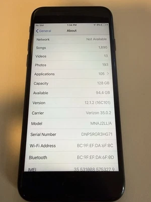 Apple iPhone 7 128GB Schwarz A1660 MNAJ2LL/A  - Bild 1 von 4