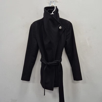 Ted Baker Matild шерсти кашемира смесь подпоясанный короткая длина надежном пальто размер 1 Великобритании 8 - Изображение 1 из 4