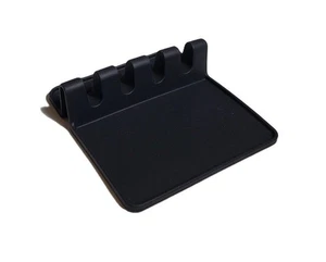 Reposapiés de silicona para cuchara negro resistente al calor con almohadilla de goteo cocina estufa superior - Imagen 1 de 3