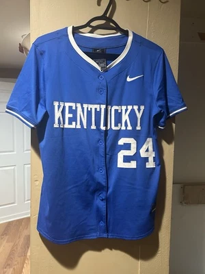 Camiseta deportiva para mujer Nike Kentucky Wildcats botón completo juego softbol M DX7895 #24 Foto 1 de 4
