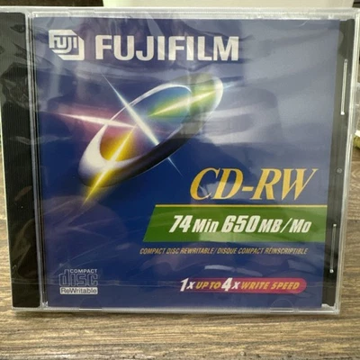 New FujiFilm CD-RW 650 MB 74 Min Compact Disc Recordable 4x Multispeed - Image 1 of 2