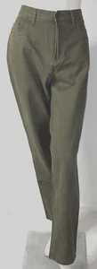 Bill Blass Easy Fit Green High-Rise Straight-Leg Jeanswear Pants Size 10 - Picture 1 of 9
