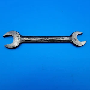 Vintage Bridgeport Hardware X Logo Design 3/4 x 7/8 Open End Wrench, Made in USA - Picture 1 of 9
