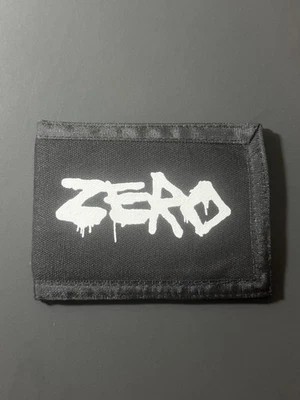 Cartera de lona negra Y2K ZERO School Sucks Skateboarding Foto 1 de 4