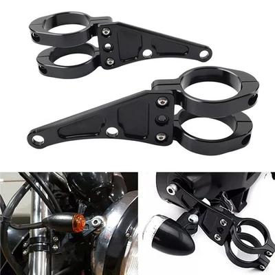 49MM Motorcycle Headlight Bracket Mount Clamp Fork Tube Holder For Harley - Image 1 of 4