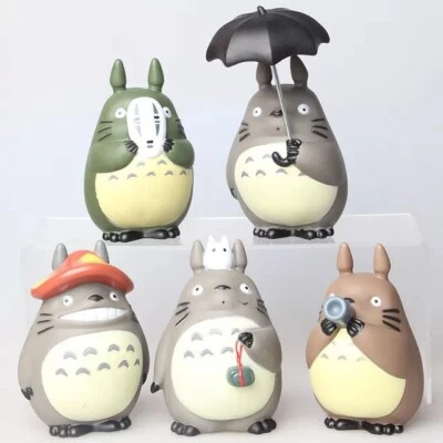 Juego de 5 figuras Mi vecino Totoro Studio Ghibli Anime 10 cm Hayao Miyazaki