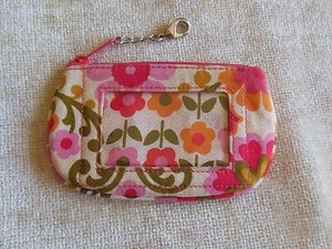 Mini monedero Vera Bradley clip de identificación cremallera - Imagen 1 de 3