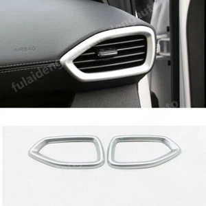 For Hyundai Santa Fe 2019-2021 Silver Front Side Air Vent Outlet Cover Trim 2P - Picture 1 of 7