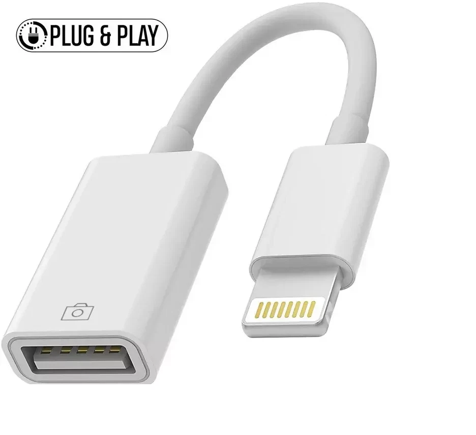 Camera USB Drive Female OTG Connector Adapter Cable Cord For Apple iPhone iPad - Image 1 of 1