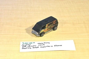 Mattel 1974 Hot Wheels Redline Flying Colors Black Super Van w/ Flames(300-060) - Picture 1 of 5