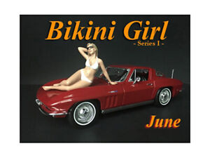 June Bikini Calendar Girl Figure for 1/24 Scale Models American Diorama