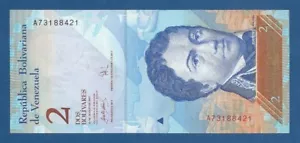 VENEZUELA -- 2 BOLIVARES ( 20.3.2007 ) -- EBC+ // XF+ -- PICK 88a . - Picture 1 of 2