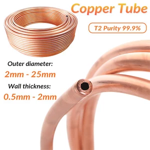 Soft Copper Tube Copper Pipe Tube Coil Soft Coil 2mm 3mm 4mm 5mm 6mm 8mm - 25mm - Picture 1 of 46