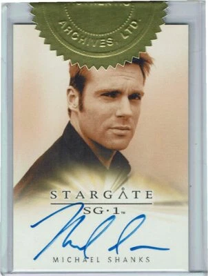 Stargate SG-1 Heroes Autograph Card Michael Shanks Gold Sealed Incentive Card - Image 1 of 2
