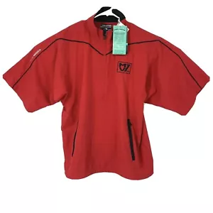 Page Tuttle Free Swing Windproof 1/2 Zip Shirt Red Black Logo Medium - Picture 1 of 12