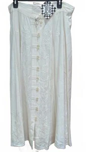 Speed Limit MPH Elegant White Rayon Maxi Skirt with Embroidery - XL NWT - Picture 1 of 5