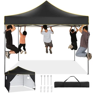 COBIZI 10x10 Heavy Duty Pop Up Canopy Commercial Vendor Tent with 4 Sidewalls - Picture 1 of 64
