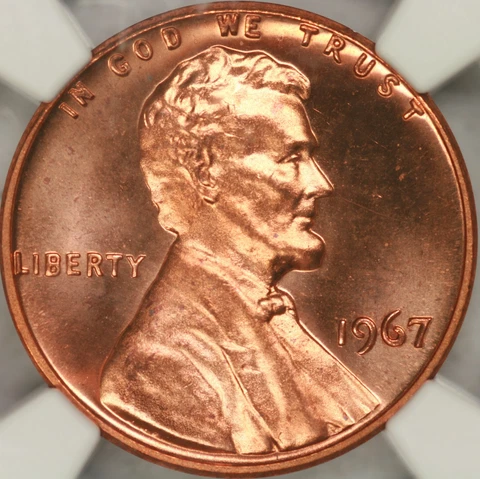1967 SMS Lincoln Cent NGC MS66CAM Cover