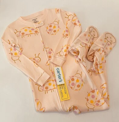 Lindo pijama con patas Carters niña pequeña 4T cremallera dormir y jugar Foto 1 de 2