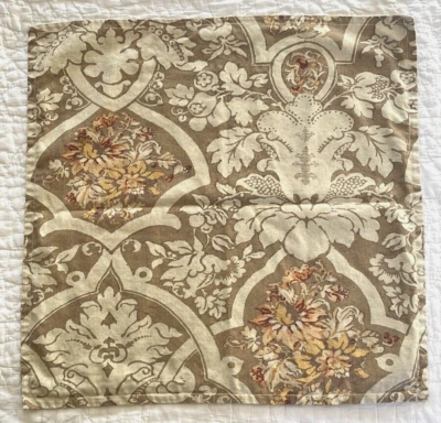 Funda falsa de almohada Pottery Barn Camilla Euro 24" mezcla de lino pergamino beige óxido Foto 1 de 4