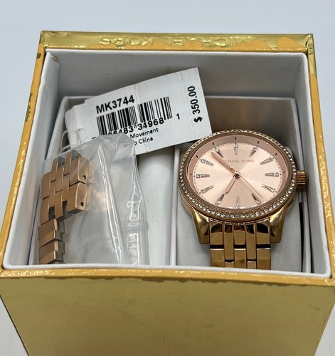 Orologio da polso Michael Kors Donna Ritz Rose Tono Oro Acciaio Inox Bracciale