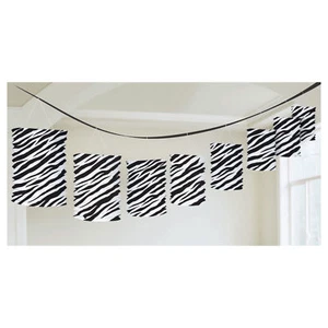 Guirnalda de linterna de papel con impresión de cebra de 12 pies - Imagen 1 de 1