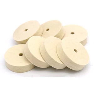 3'' 75mm Wool Felt Buffing Polishing Wheel Disc Pad for Bench Grinder Metal Wood - Picture 1 of 5