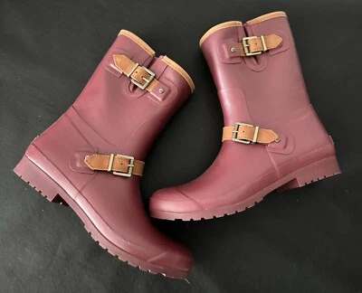 Botas de lluvia impermeables para mujer SPERRY Top-Siders Walker borgoña con hebilla 11 M EE. UU. Foto 1 de 4