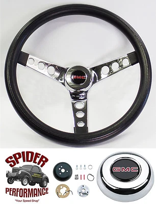 1988-1994 GMC pickup Jimmy Suburban steering wheel 13 1/2" CLASSIC CHROME  - Image 1 of 4